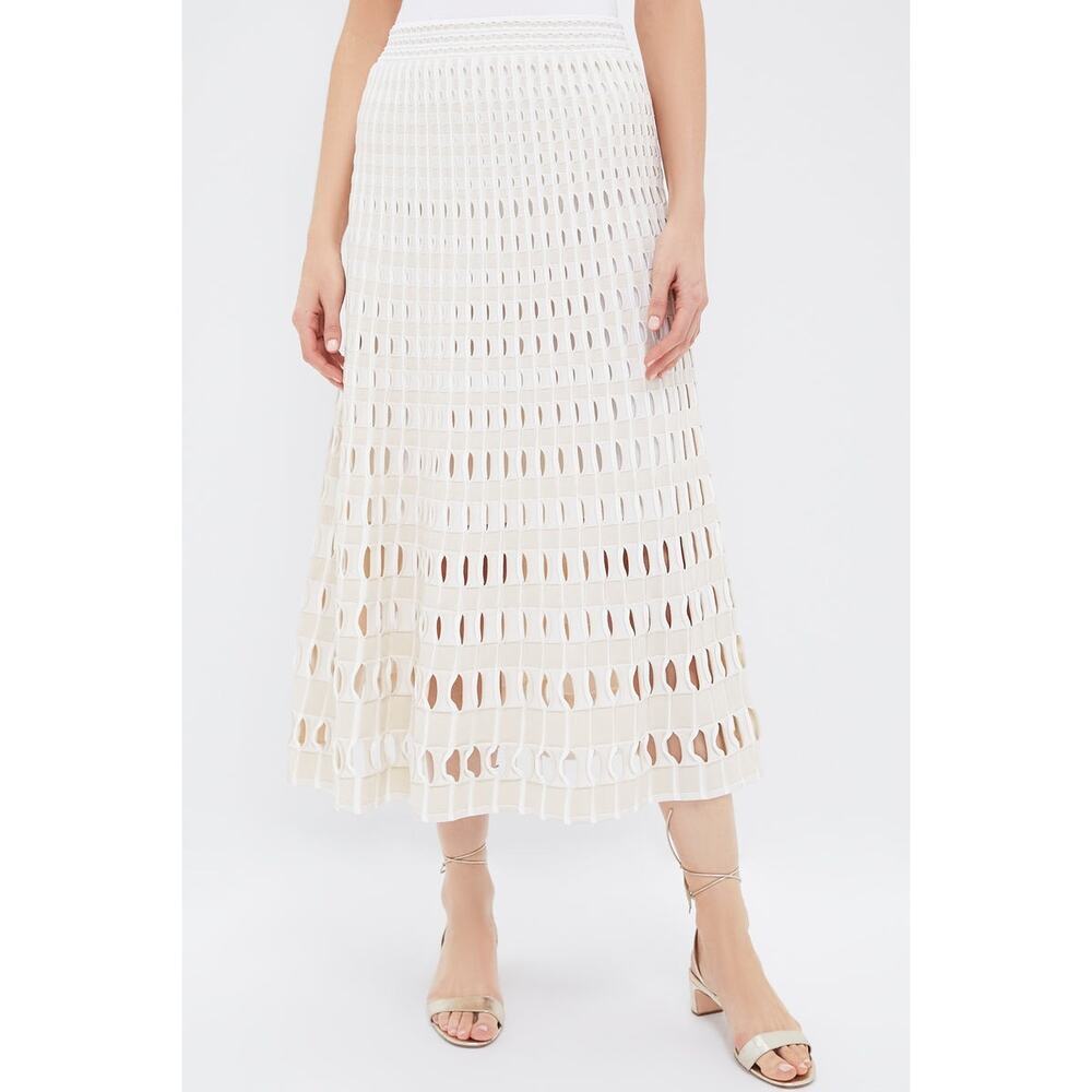 SIMKHAI Multi Sand Larken Midi Skirt Size XS NWT Retail $595